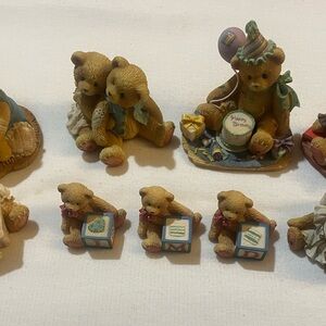 Vintage 1990’s Cherished Teddies Figurines Lot of 9pc